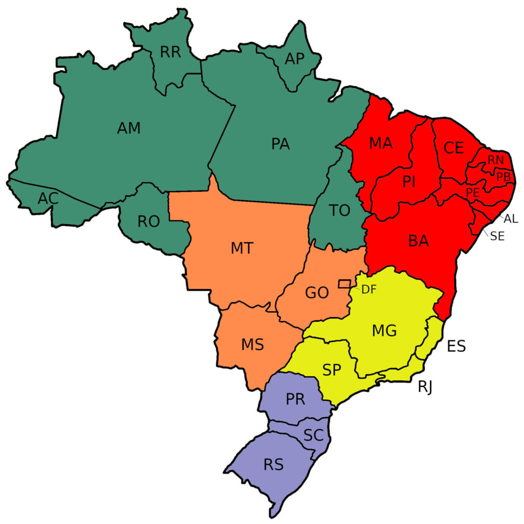 mapa dos estados brasileiros rejeição 663